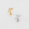 MULTI CZ FLOWER THREADLESS (PUSH IN) 316L SURGICAL STEEL LABRET SET